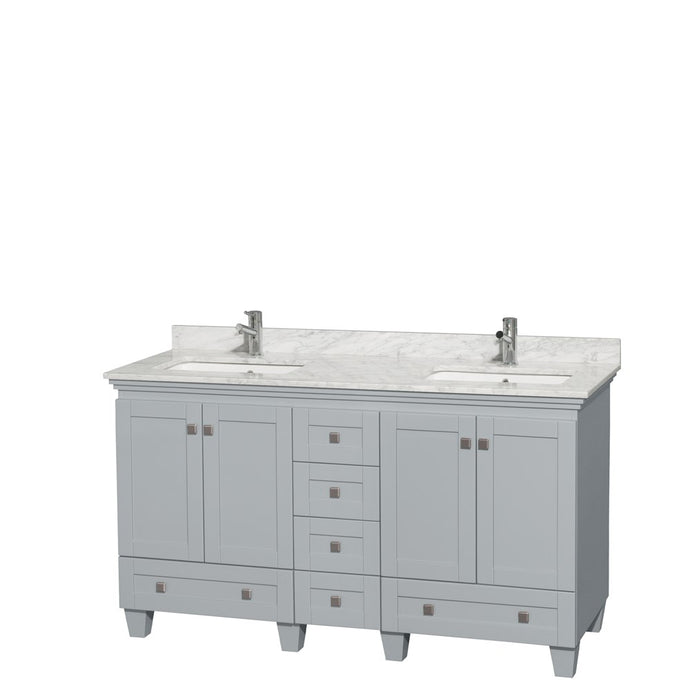 Acclaim Double Bathroom Vanity - Oyster Gray